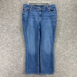 Lee Jeans Women XL Blue Medium Wash Bootcut Curvy Fit High Rise Casual Denim
